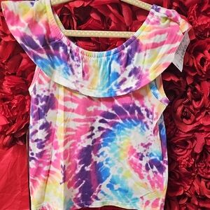 Children's Place NWT Colorful Tie-Dye Girl's Tank Top Size Small